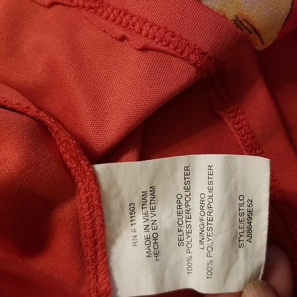 High Low Sleeveless Floral Orange Dress - Picture 12 of 13